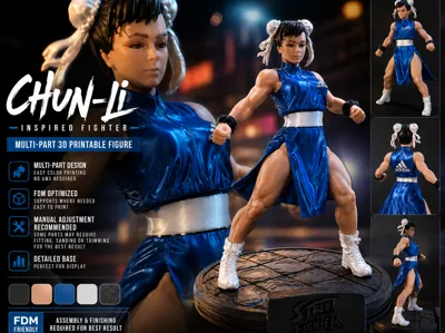 Chun-Li Inspired Fighter – Multi-Color split parts