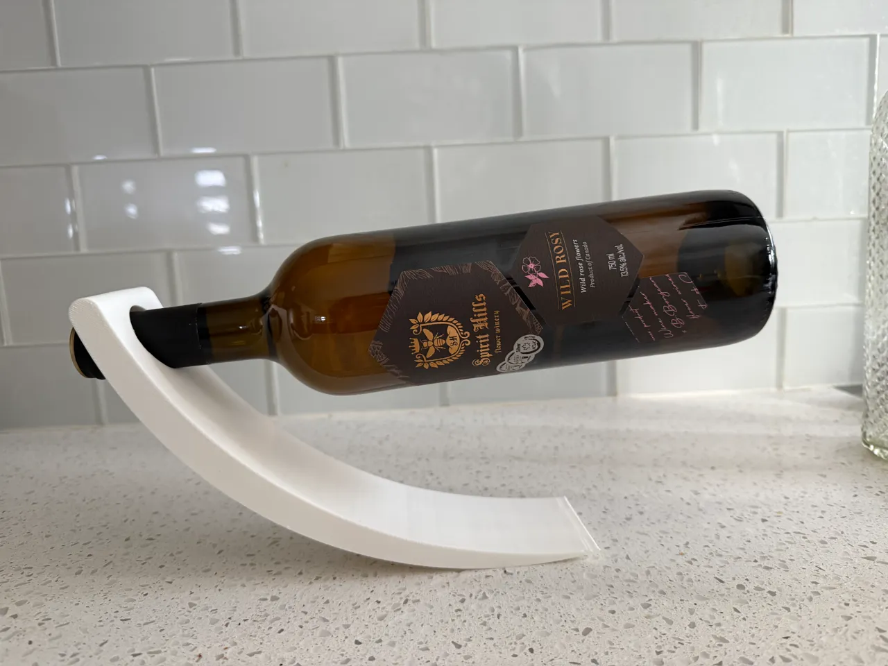 Kinetic Swooped Balancing Wine Bottle Stand v2 view 4