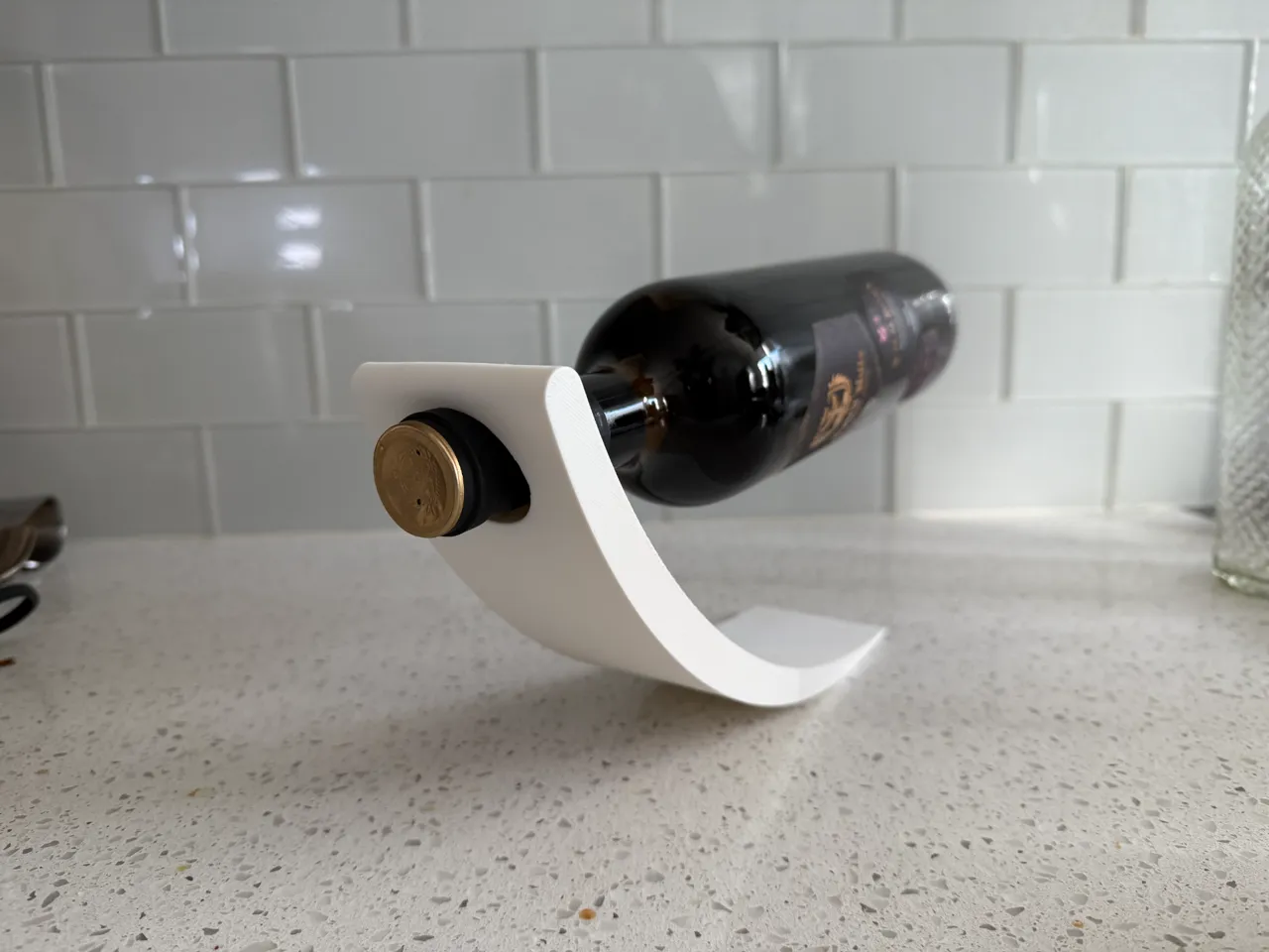 Kinetic Swooped Balancing Wine Bottle Stand v2 view 2