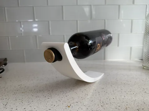 Kinetic Swooped Balancing Wine Bottle Stand v2 view 2