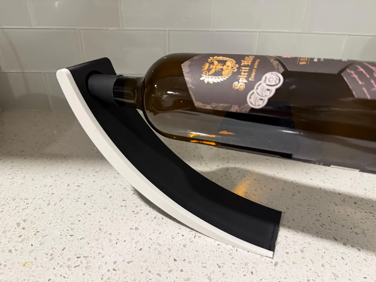 Kinetic Swooped Balancing Wine Bottle Stand v2 view 3