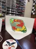 Silk green with White, red and yellow 6inch