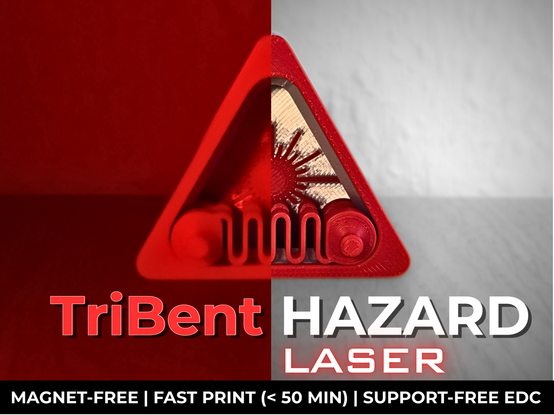 TriBent HAZARD LASER: Mechanical EDC Fidget