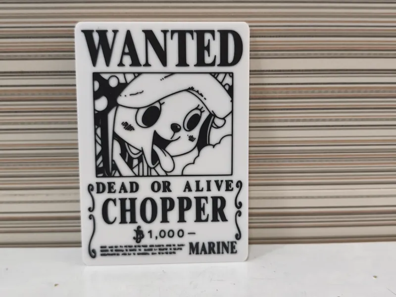 Cartel de Recompensa "WANTED" de Tony Tony Chopper