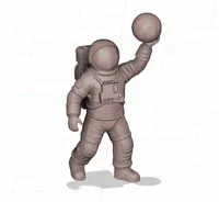 Astronaute qui tient la lune dans sa main — photo 3