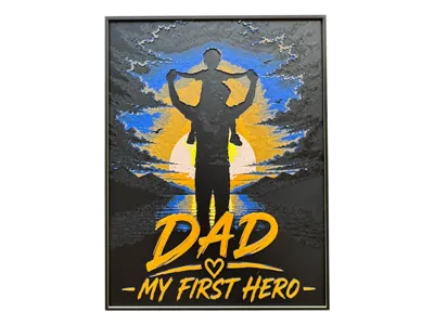 Dad My First Hero Wall Art