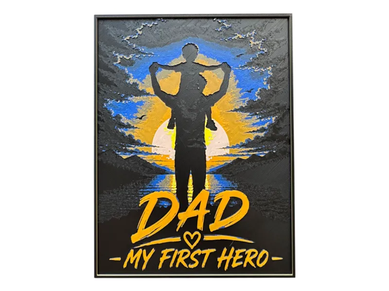 Dad My First Hero Wall Art