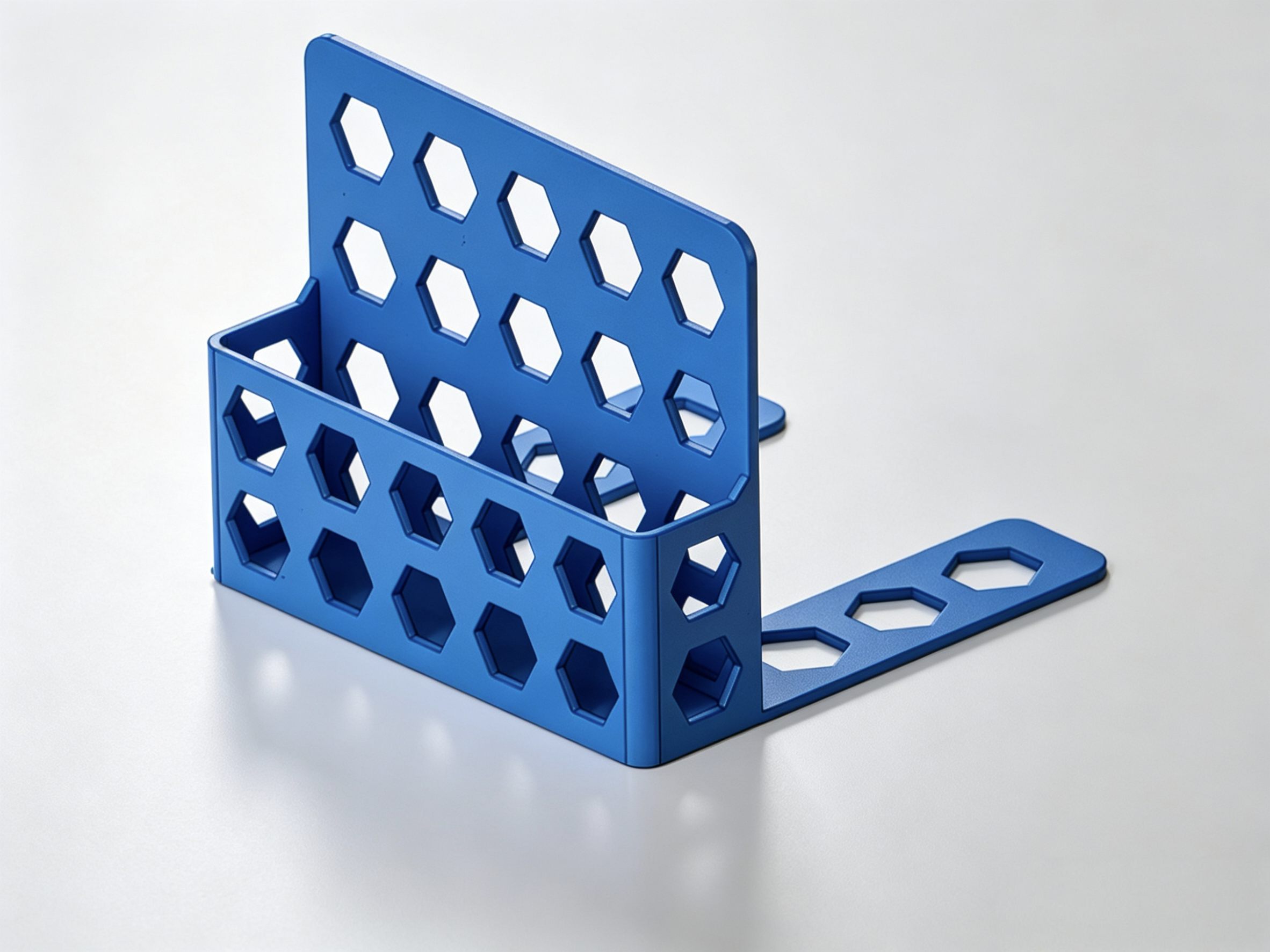 Miniatura 2 do modelo 3D 书立书架，自带侧边收纳，简约极简款，镂空省料