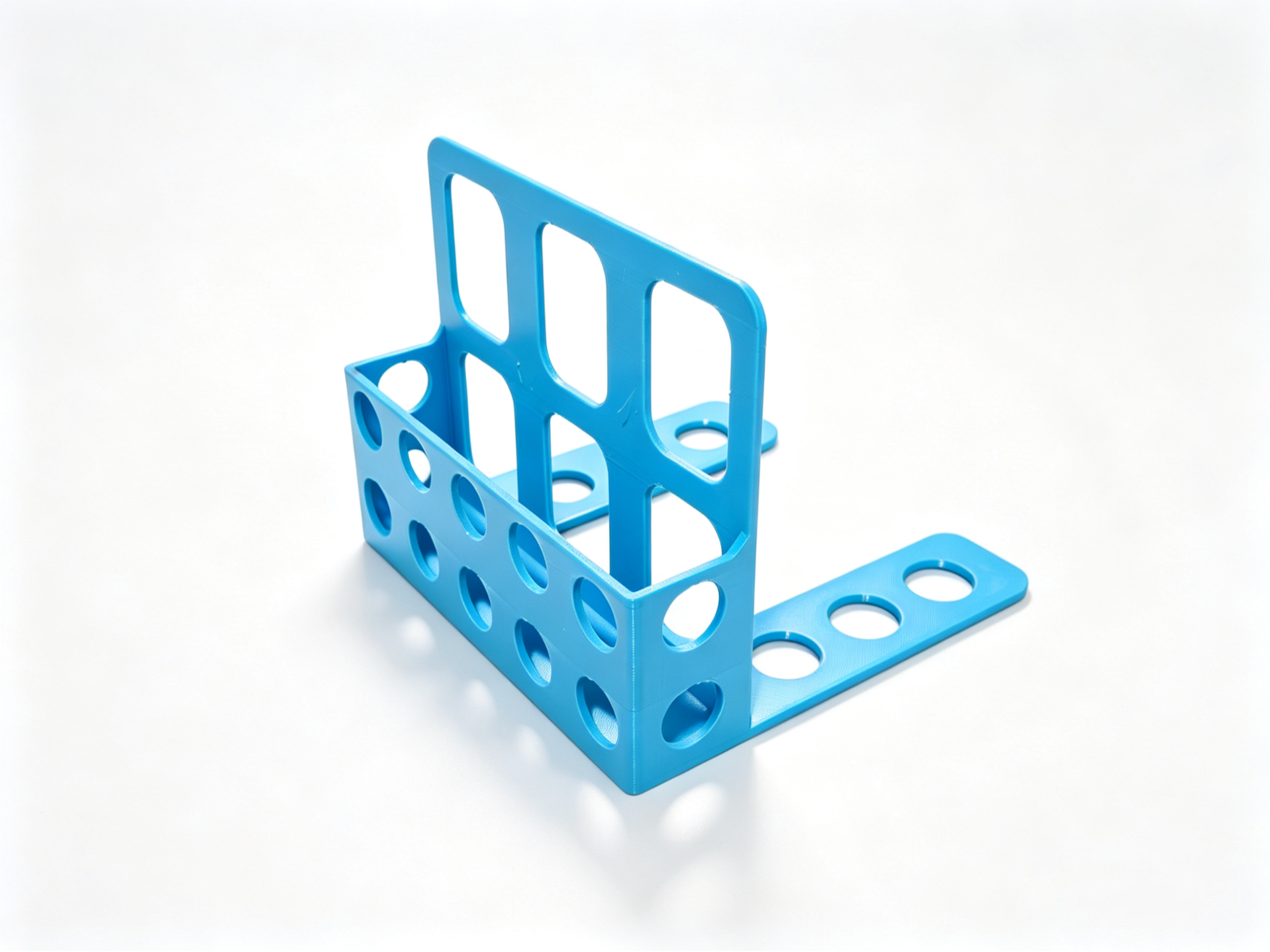 Miniatura 1 do modelo 3D 书立书架，自带侧边收纳，简约极简款，镂空省料