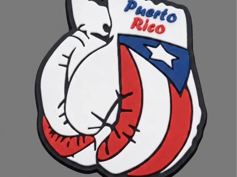 Puerto Rican Boxing Glove Keychain