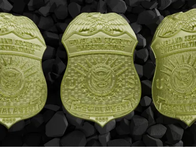 Homeland police badge replica
