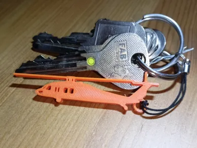 Helicopter UH-60 Black Hawk Keychain & Bag Tag