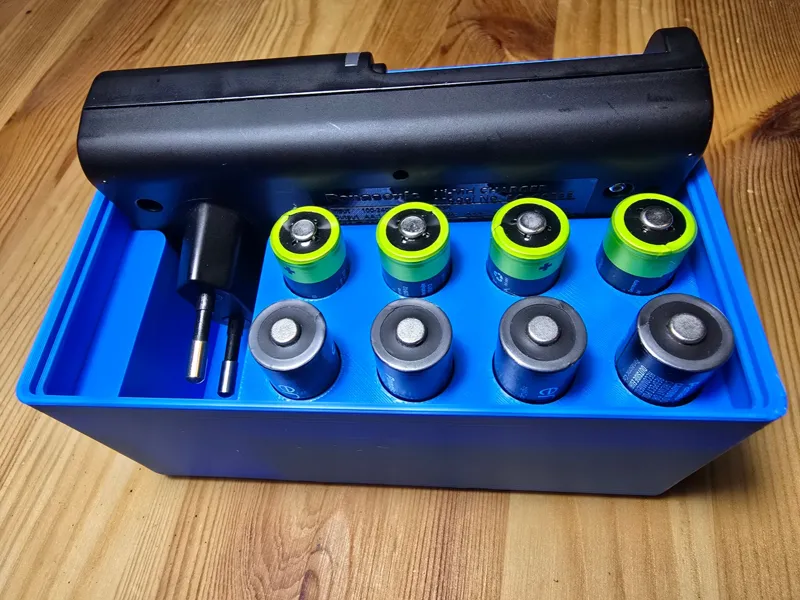 Gridfinity - charger and AA batteries holder (3x2)