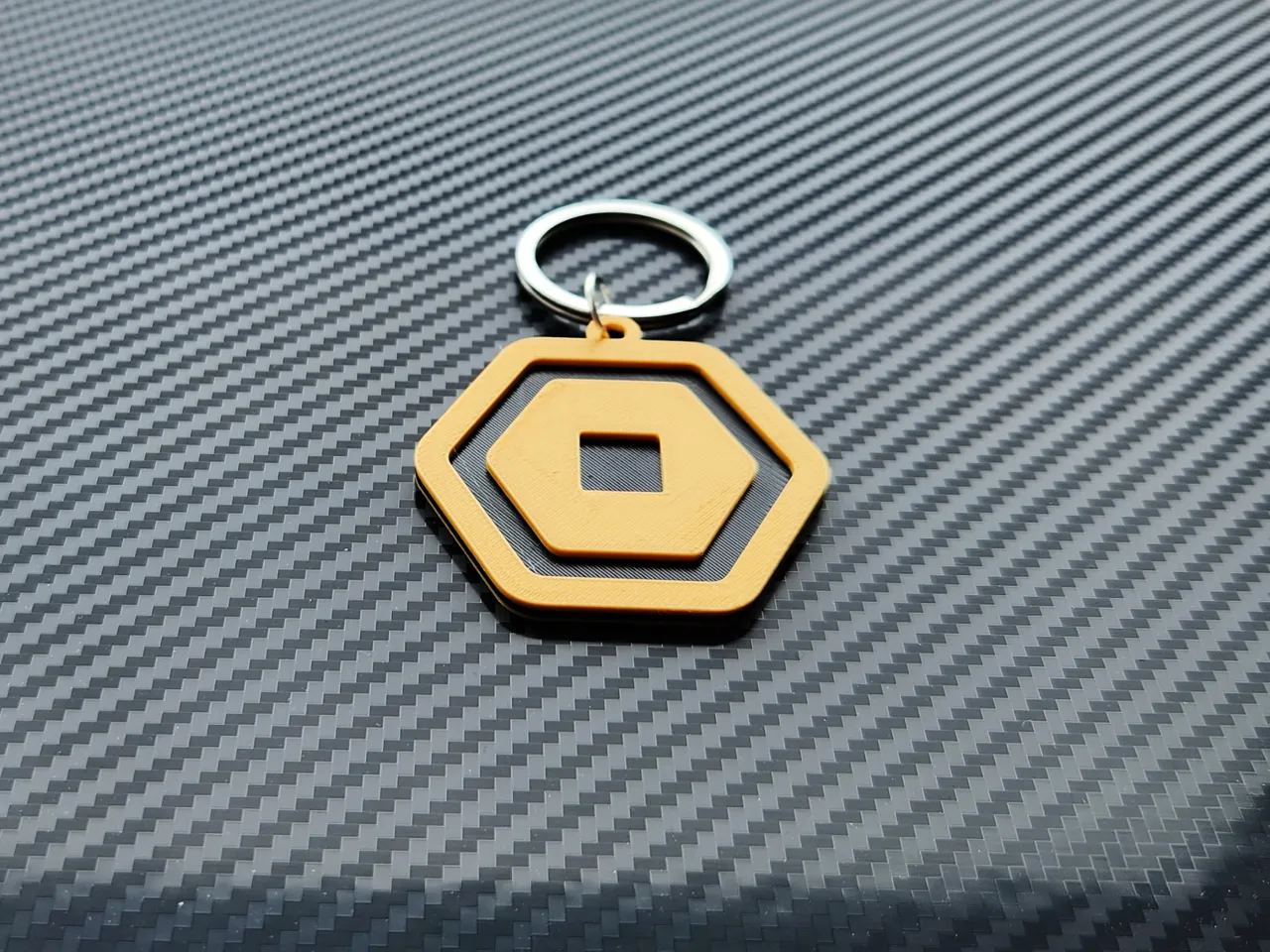 Gold coin Keychain and Earrings view 2
