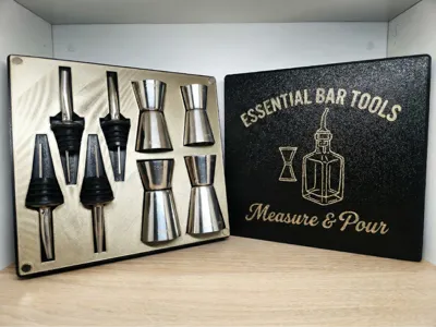 Essential Bar Tools Organizer – Jigger & Pourer