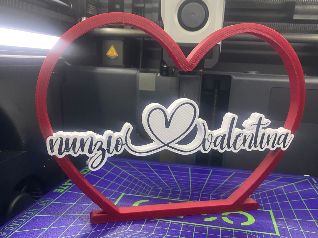 Custom Heart Name Frame Nome Personalizzat Love 3D