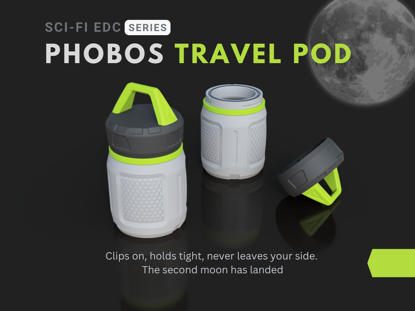 Phobos Travel Pod - Sci-Fi Twist Lock Container - 3D printed Other Hobby & DIY, in stock in India
