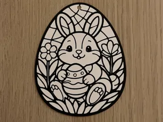 Easter window decoration for coloring, keychain