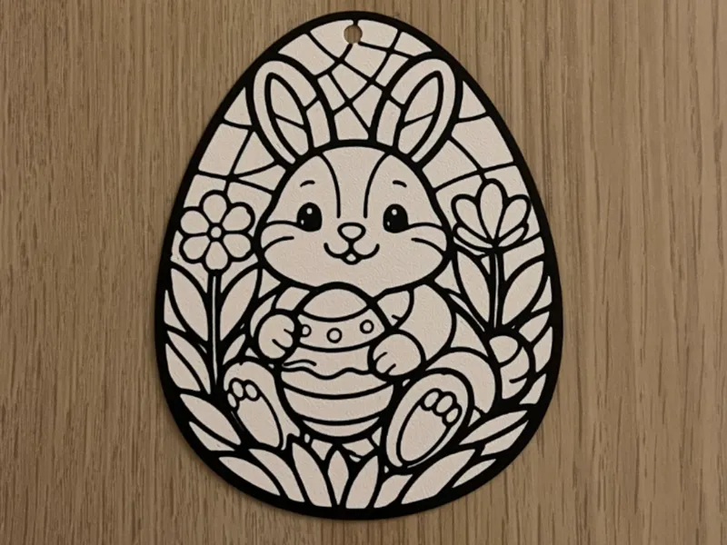 Easter window decoration for coloring, keychain