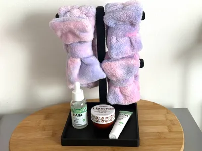 Headband Holder Stand with Tray | Makeup Organizer