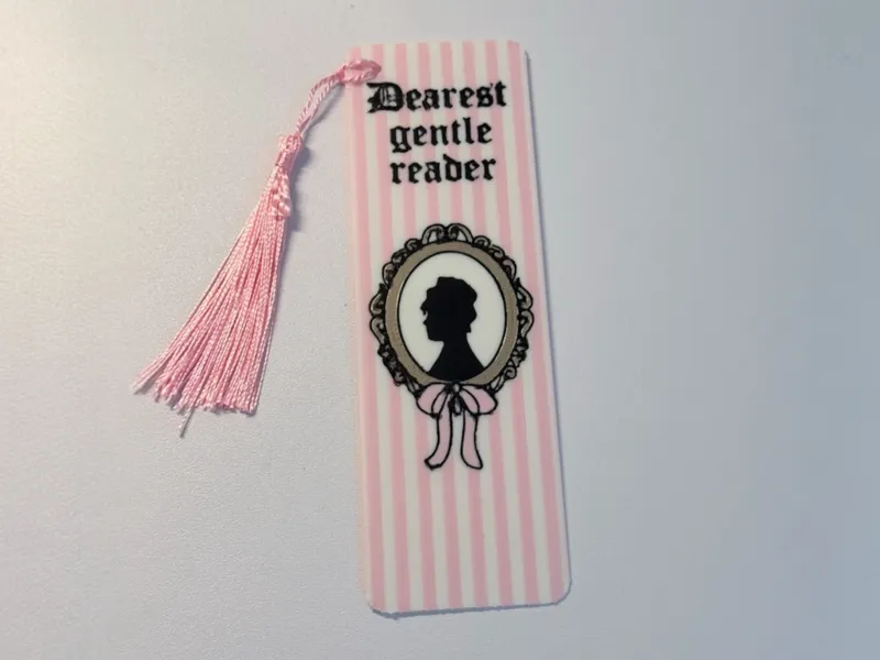 Bridgerton bookmark "Dearest Gentle reader"
