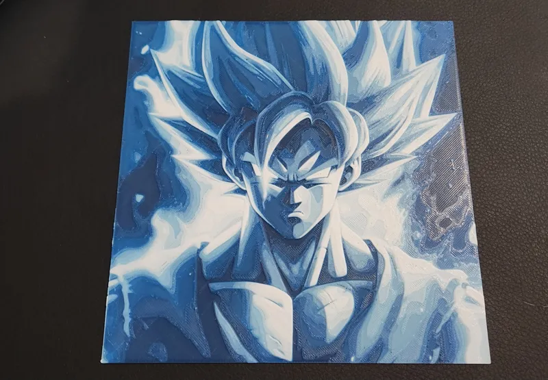 Goku Super Saiyan God - Blue (Hueforge)