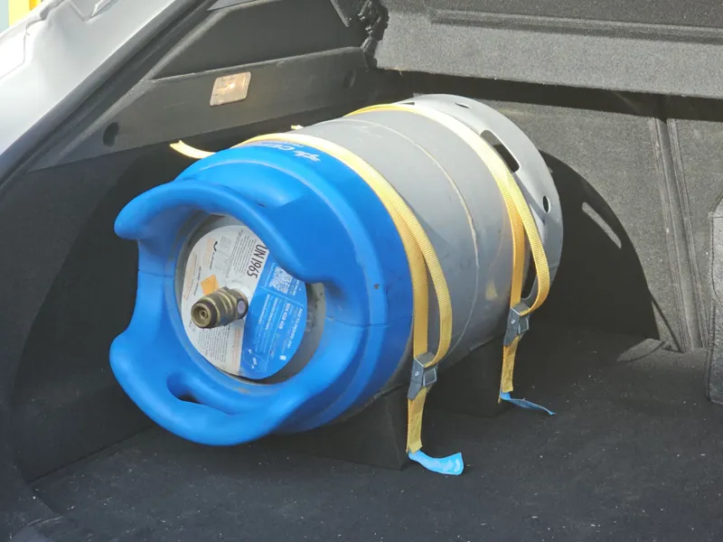 Butane Cylinder Trunk Holder Anti-Slip with Straps