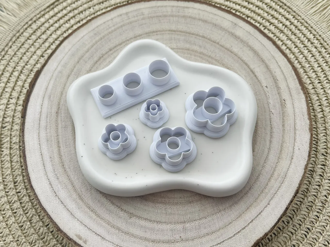 Flowers Polymer Clay Earrings Cutters Set view 2