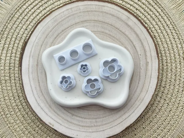 Flowers Polymer Clay Earrings Cutters Set