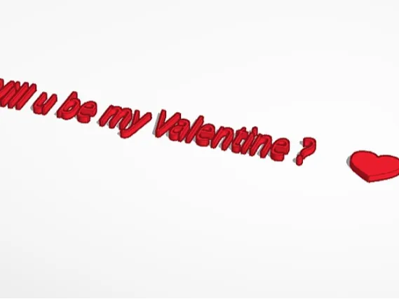 Will u be my Valentine Buchstaben 