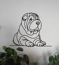 Silhouette murale Shar Pei — photo 2