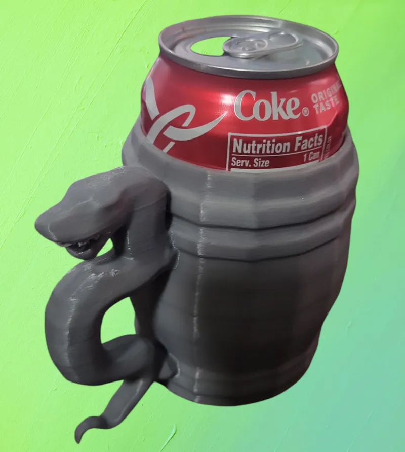 Snake (serpent) tankard can holder
