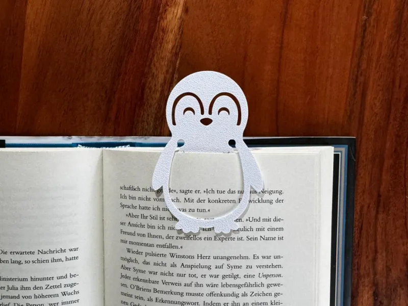 Lesezeichen Pinguine / Bookmark penguin