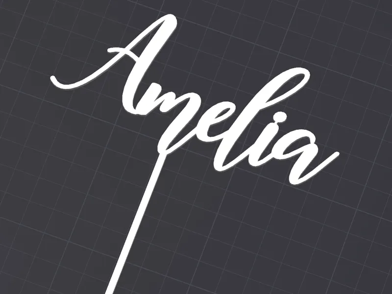 Amelia - Birthday Cake Topper
