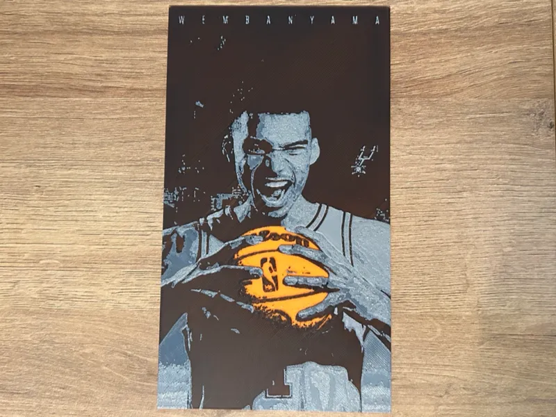 Victor Wembanyama 2d wallart hueforge NBA picture