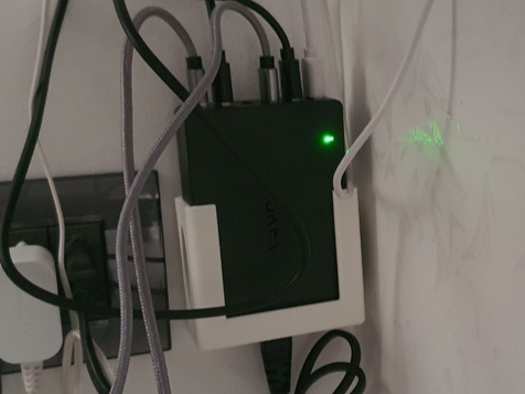 USB charger wall holder