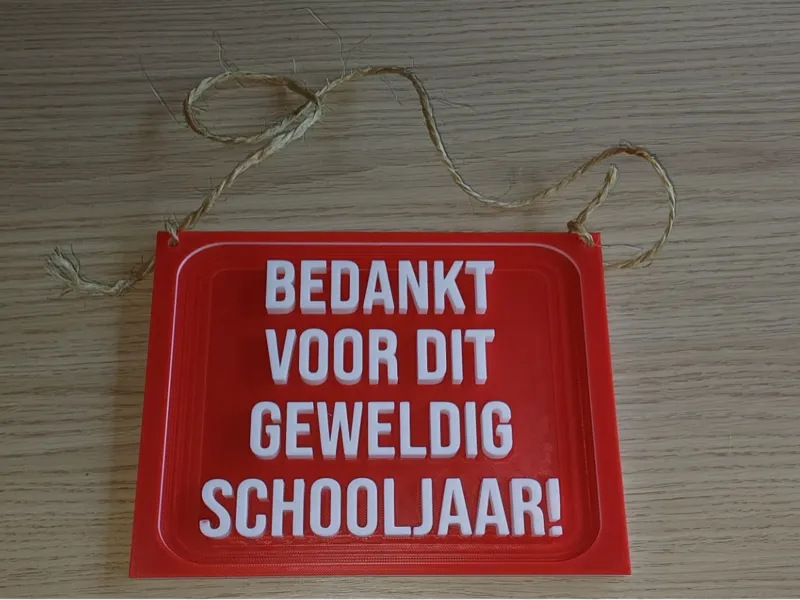 Leerkracht cadeau einde van het schooljaar. 
