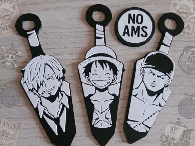 One Piece - Kunai edition -  Luffy, Zoro and Sanji
