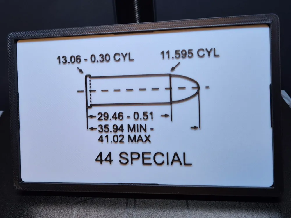 SAAMI-ish 44 special / 44 magnum wall art - Free 3D Print Model ...