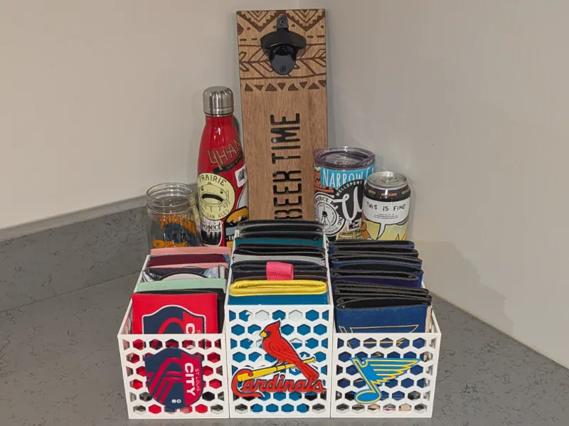 Customizable Modular Koozie Storage