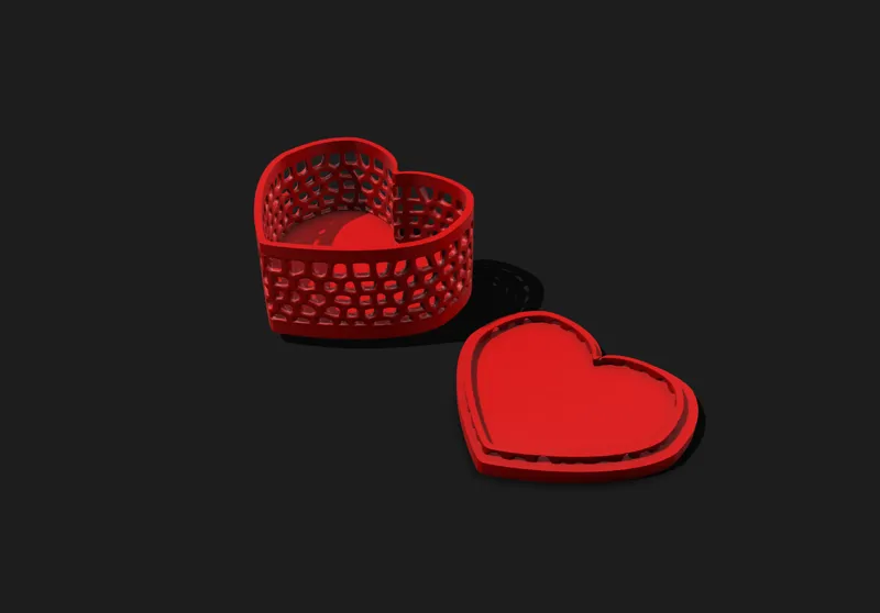 Voronoi Heart box - make my vase