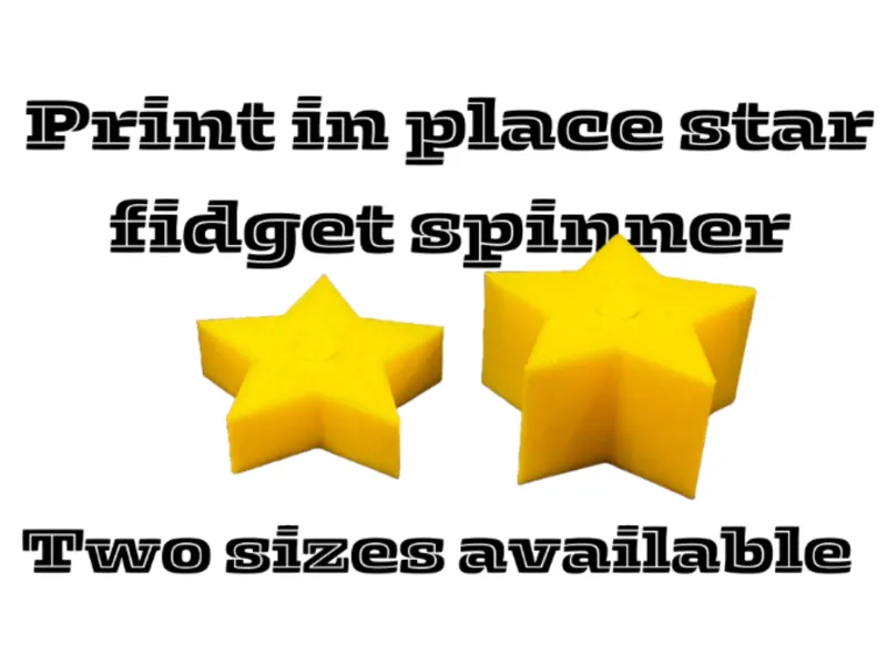 Print In Place Star Fidget Spinner 