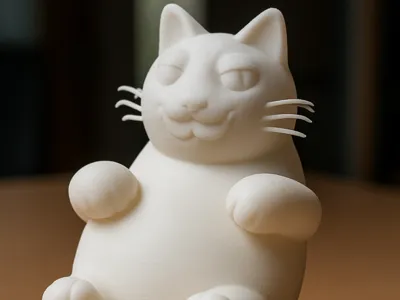 Chunky Cat on its back