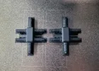 2x Double Cross Piece Micro Drip 4,6mm (3/16")