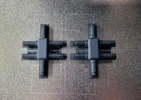 2x Double Cross Piece Micro Drip 4,6mm (3/16")