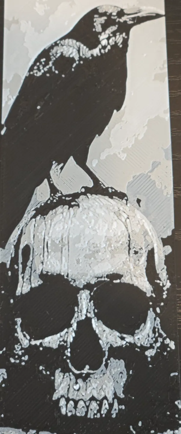 Raven and Skull Bookmark