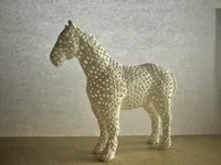 Sculpture cheval motif Voronoï — photo 2
