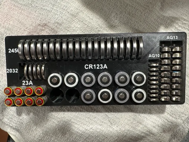 Gridfinity Specialty Battery Holder, Deep