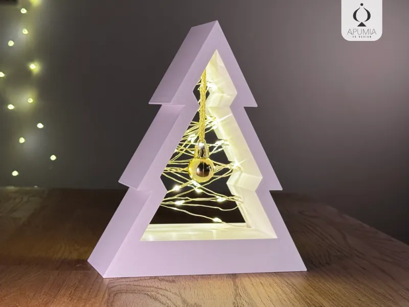 Minimalist LED Christmas Tree | Modern Shelf Decor