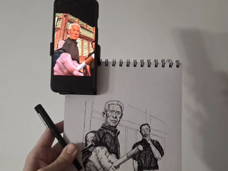 Sketchbook/ Clipboard Phone Holder